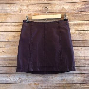 Free People Purple Mini Skirt